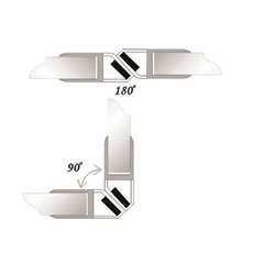 SN114-008А-8 Профиль магнитный 8 мм 2.2 метра 90,180 гр