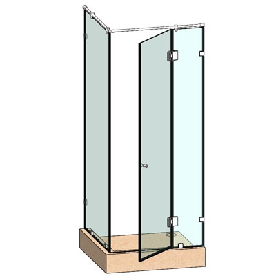SN600-0013 Cтеклянная душевая перегородка  угловая