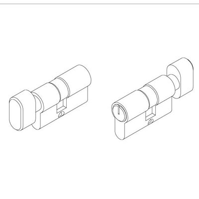 ZMD122-0601-4 Цилиндровый механизм ключ-вертушка 49мм