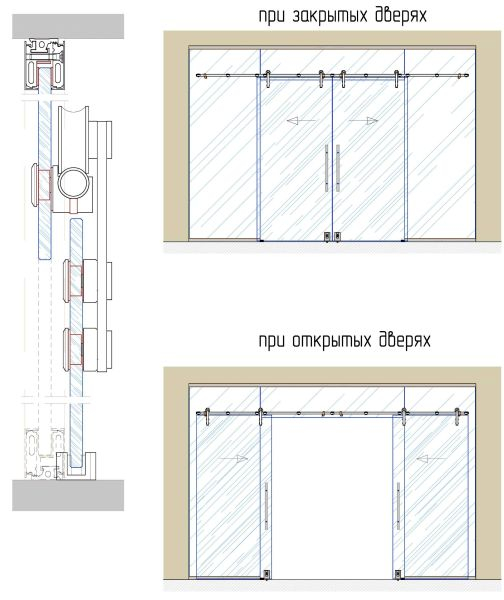 00-16 Система ВЕКТОР в проем 2 двери