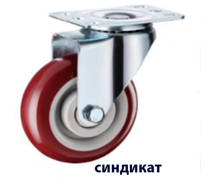 Z13-01-100-702C Колесо полиуретановое поворотное medium 100 мм